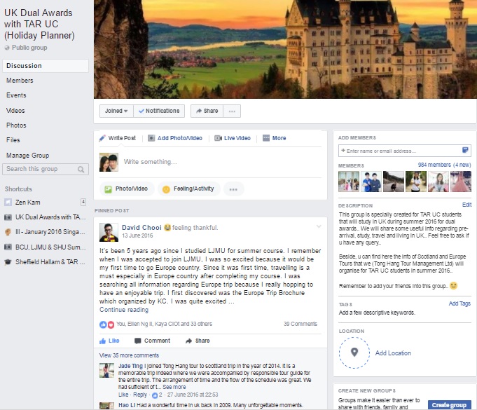 Tong Hang Facebook group